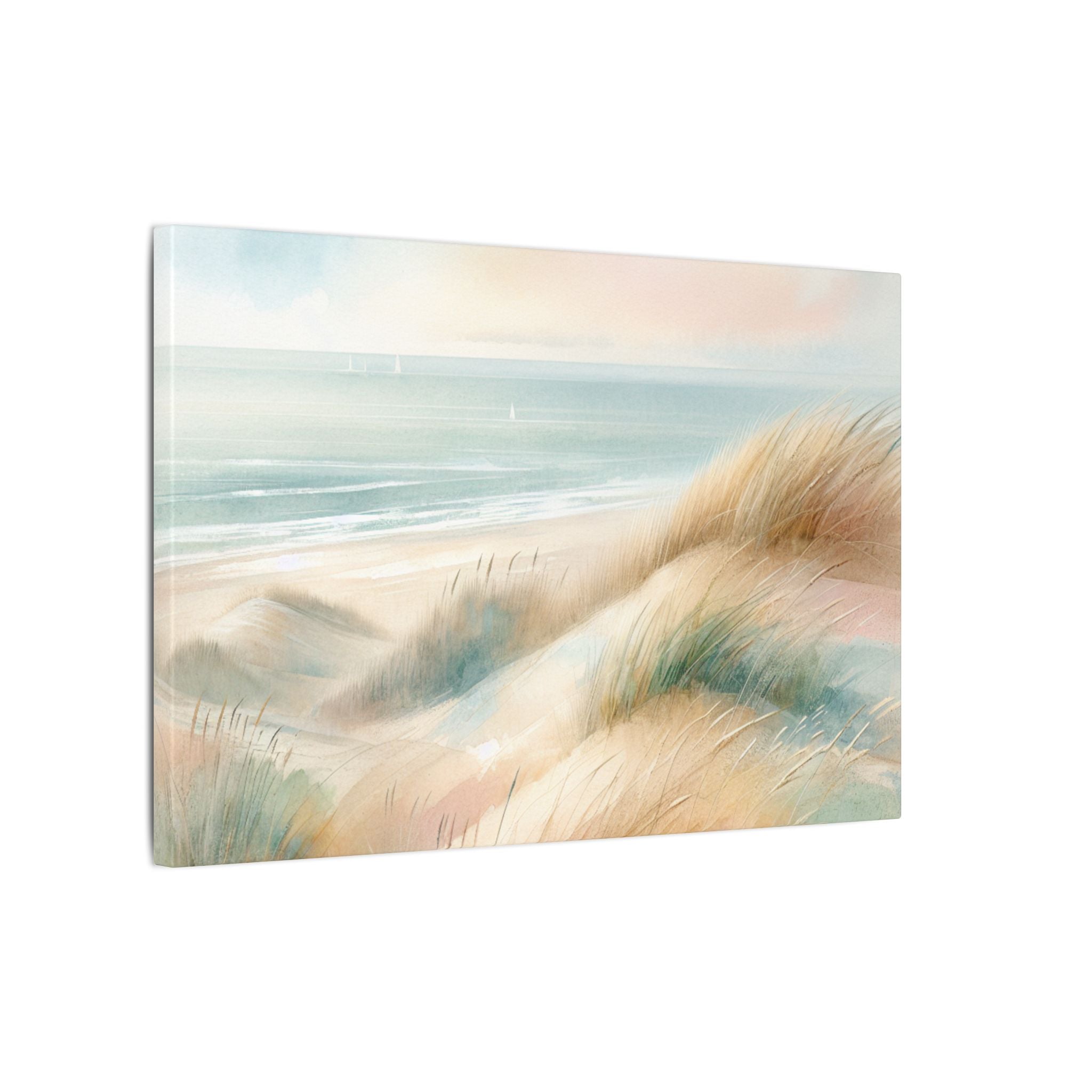 Coastal Sand Dune Watercolor Canvas
