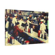 Retro Styled Diner Scene Diner Painting Canvas