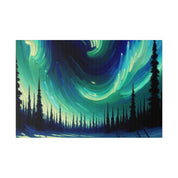 Aurora Winter Whisper Northern Lights Painting Canvas