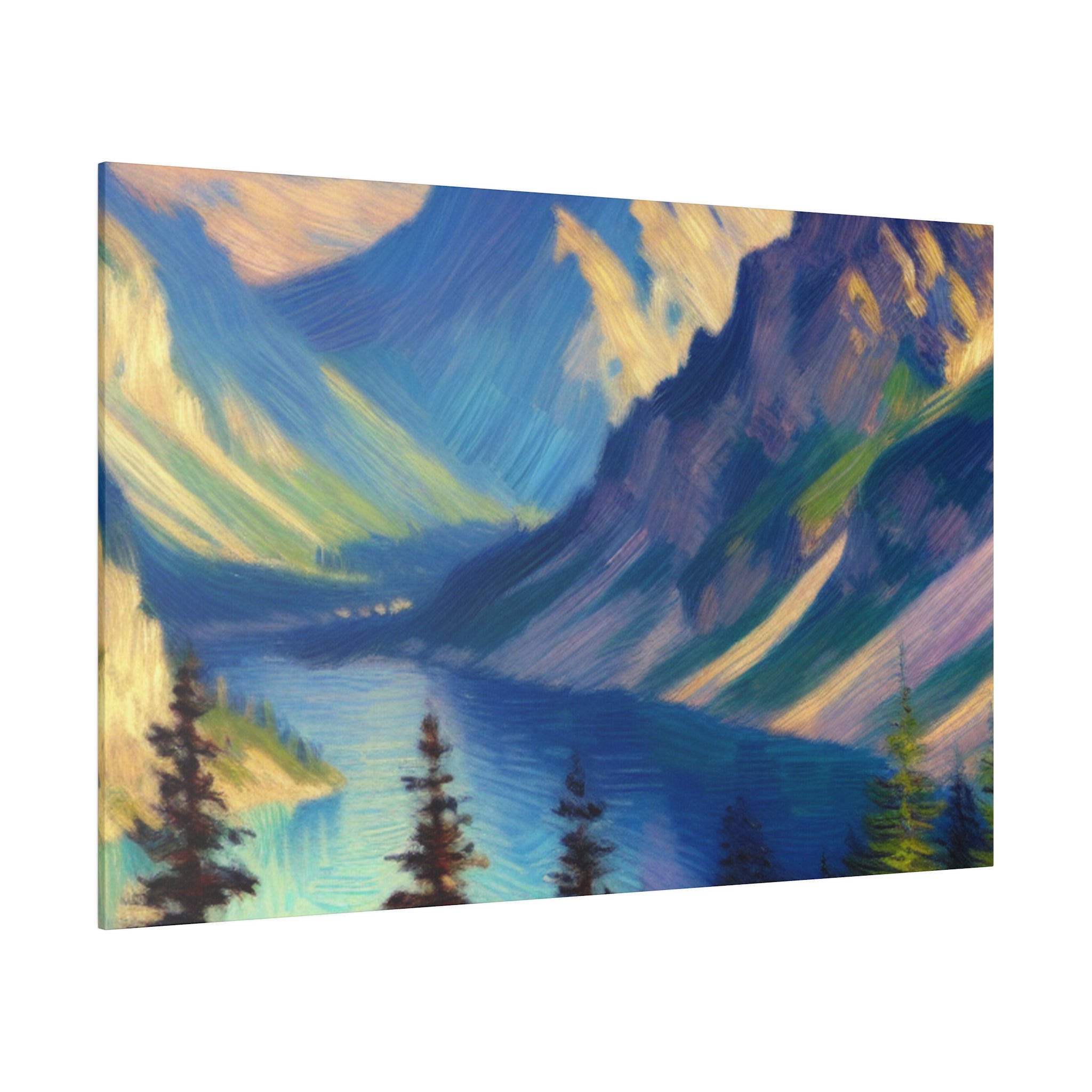 Symphony in Sienna Mountain Landscape Painting Canvas