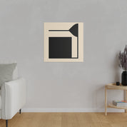 Black and Beige Minimalist Geometric Art Canvas