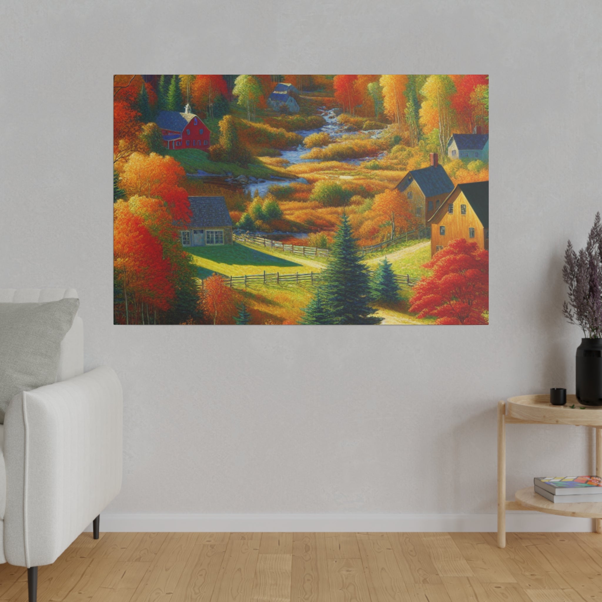 Autumn Embrace Radiance Fall Painting Canvas