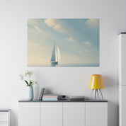 Serene Voyage Sailboat Painting Canvas