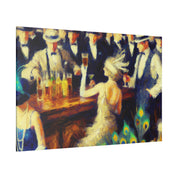 Moonlight Beer Haven Retro Speakeasy Bar Art Canvas