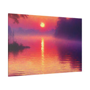 Dawn's Radiant Embrace Sunrise Painting Canvas