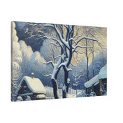 Pastoral Winter Whisper Snowscape Winter Painting Canvas