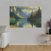 Azure Waterscape Harmony Lake Painting Canvas