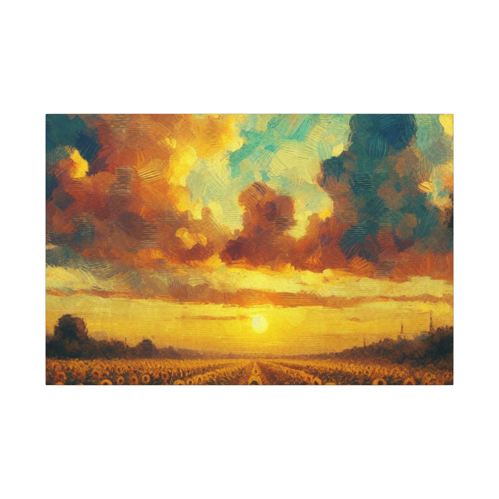 Sunflower Field Impressionist Canvas