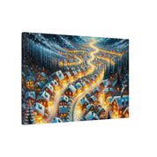 Christmas Eve Village Canvas