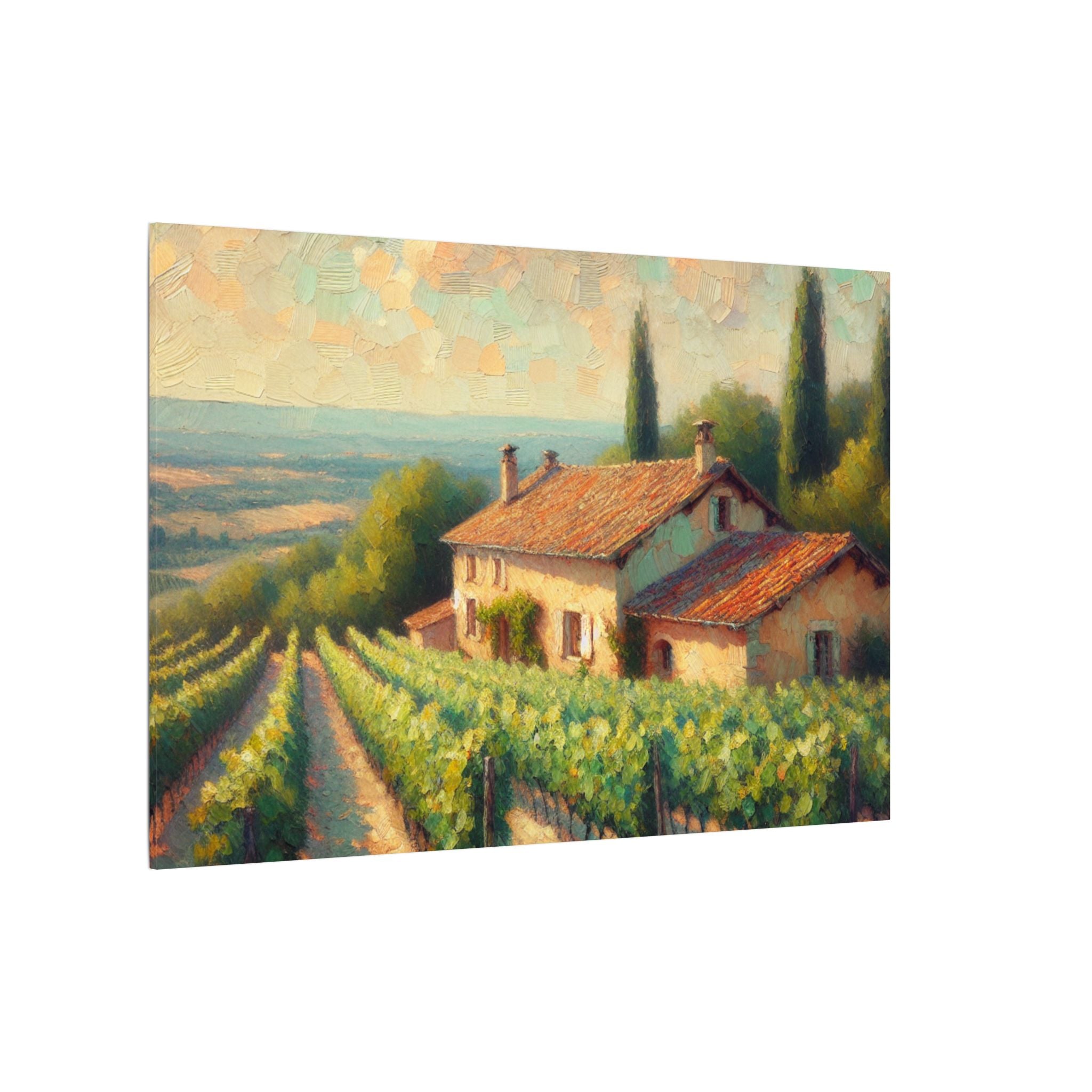 French Vineyard Countryside Canvas