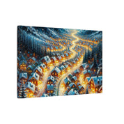 Christmas Eve Village Canvas