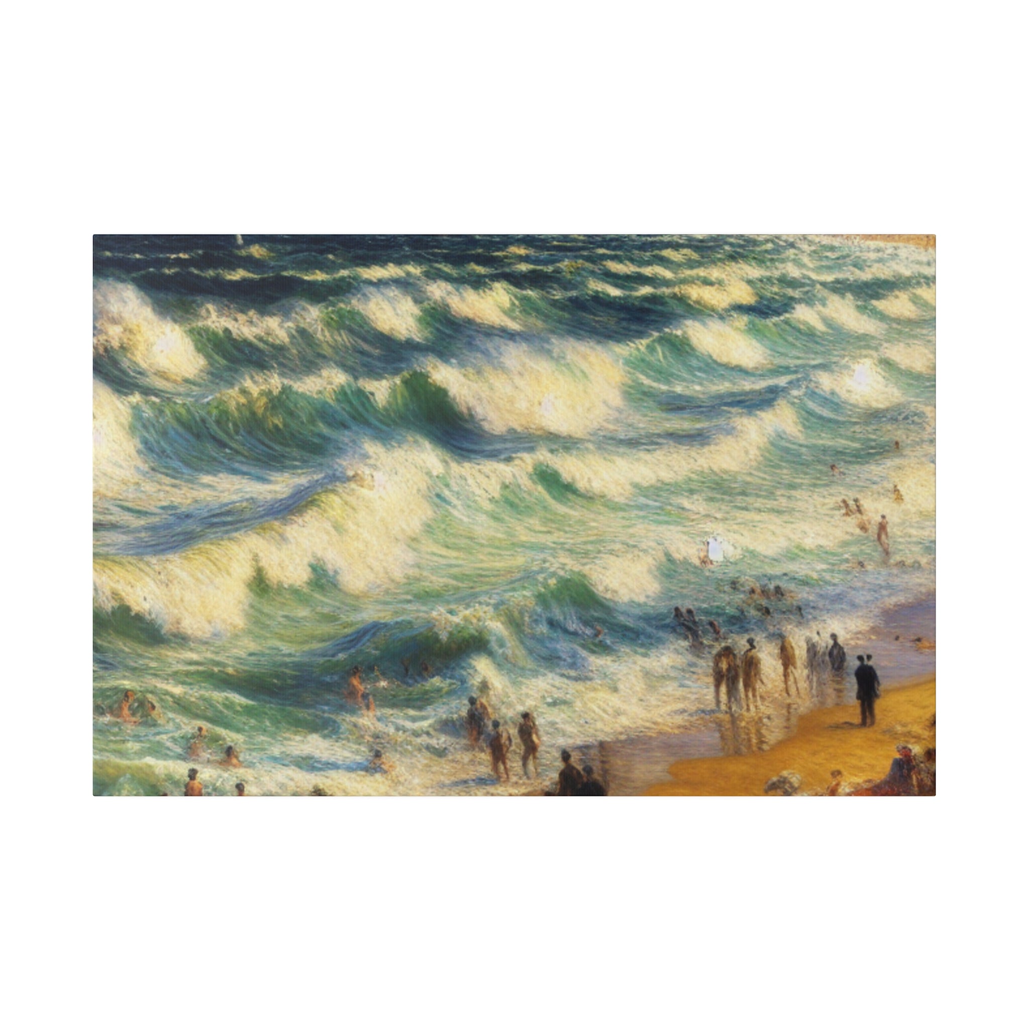 Sun-Soaked Sand Vintage Beach Painting Canvas