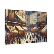 Parisian Street Vintage French Street Painting Canvas