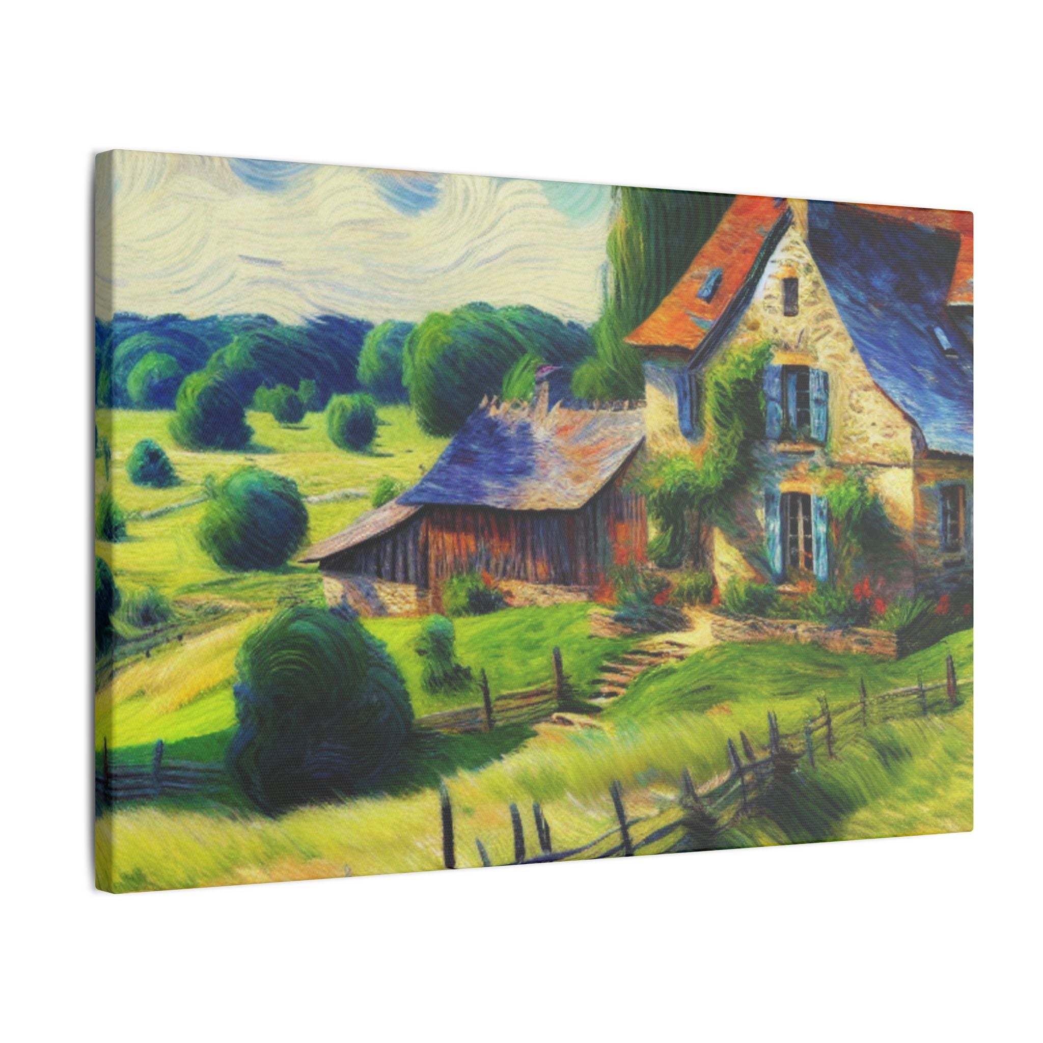 Rustic Homestead Hues Farmhouse Painting Canvas