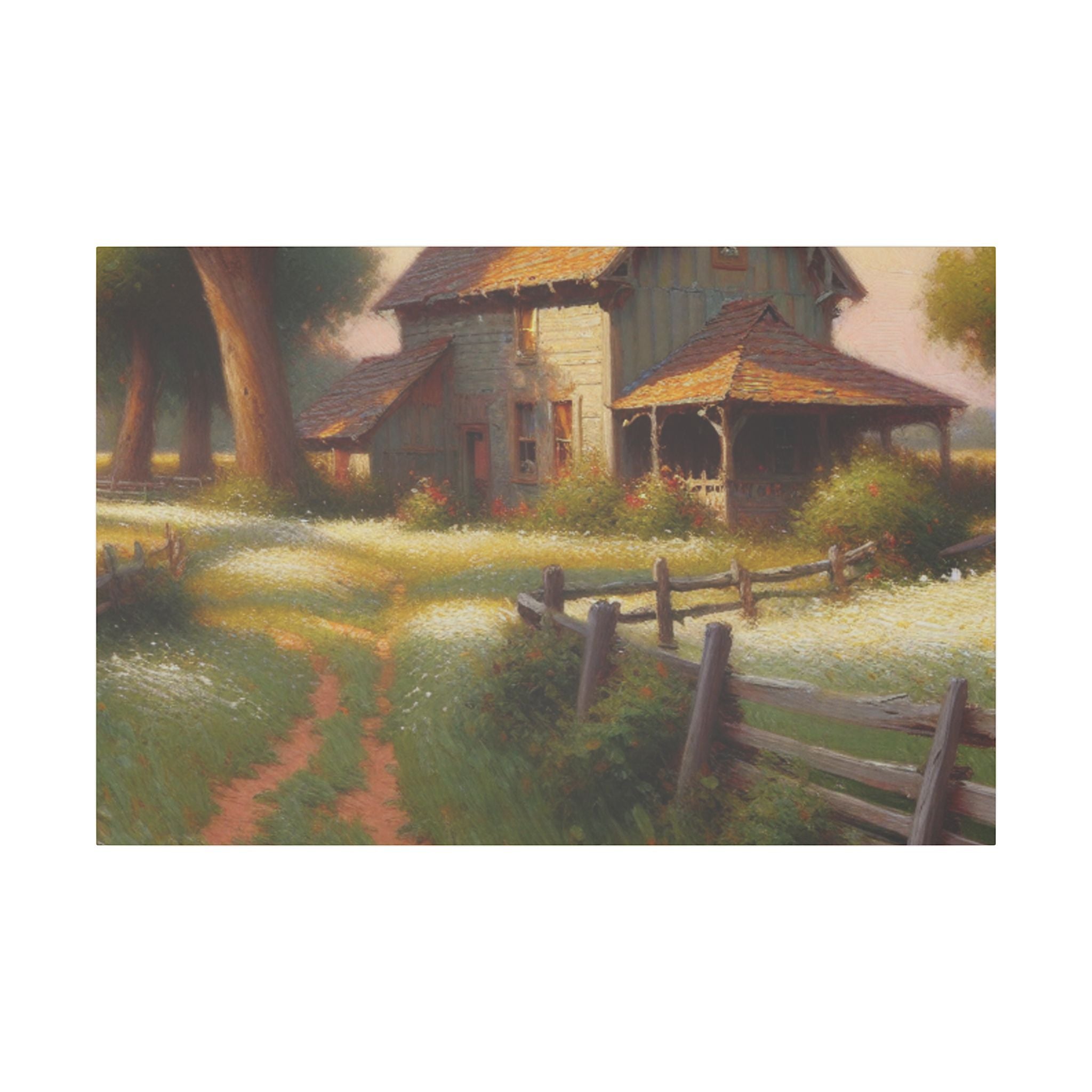 Bucolic Bliss Canvas Farmhouse Painting Canvas