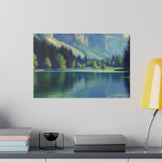 Tranquil Lake Serenity Lake Painting Canvas