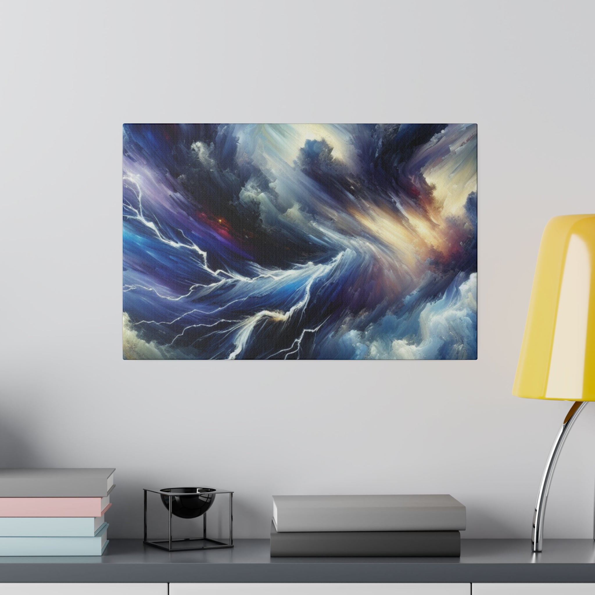 Tempest Heaven's Mirage Lightning Painting Canvas