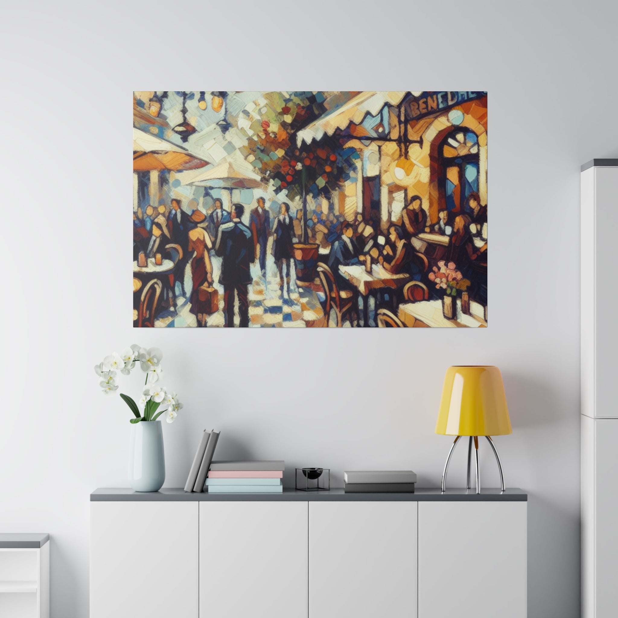 European Serenity Scenes Cafe Artwork Canvas