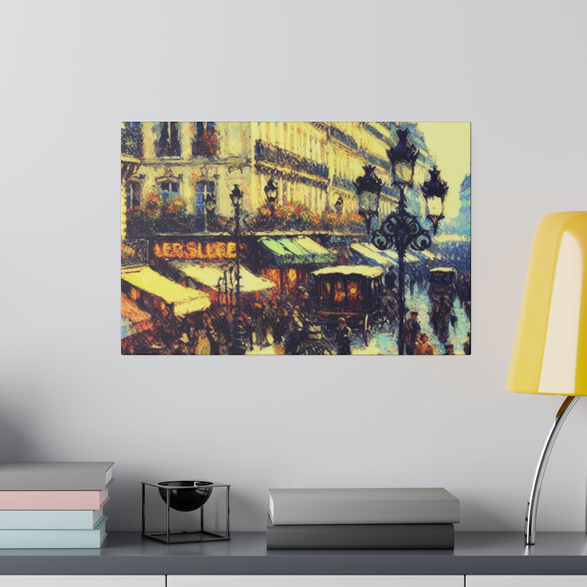 Vivid Street Elegance French Street Painting Canvas