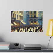 Parisian Palette Symphony Vintage  French Street Painting Canvas