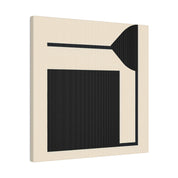 Black and Beige Minimalist Geometric Art Canvas