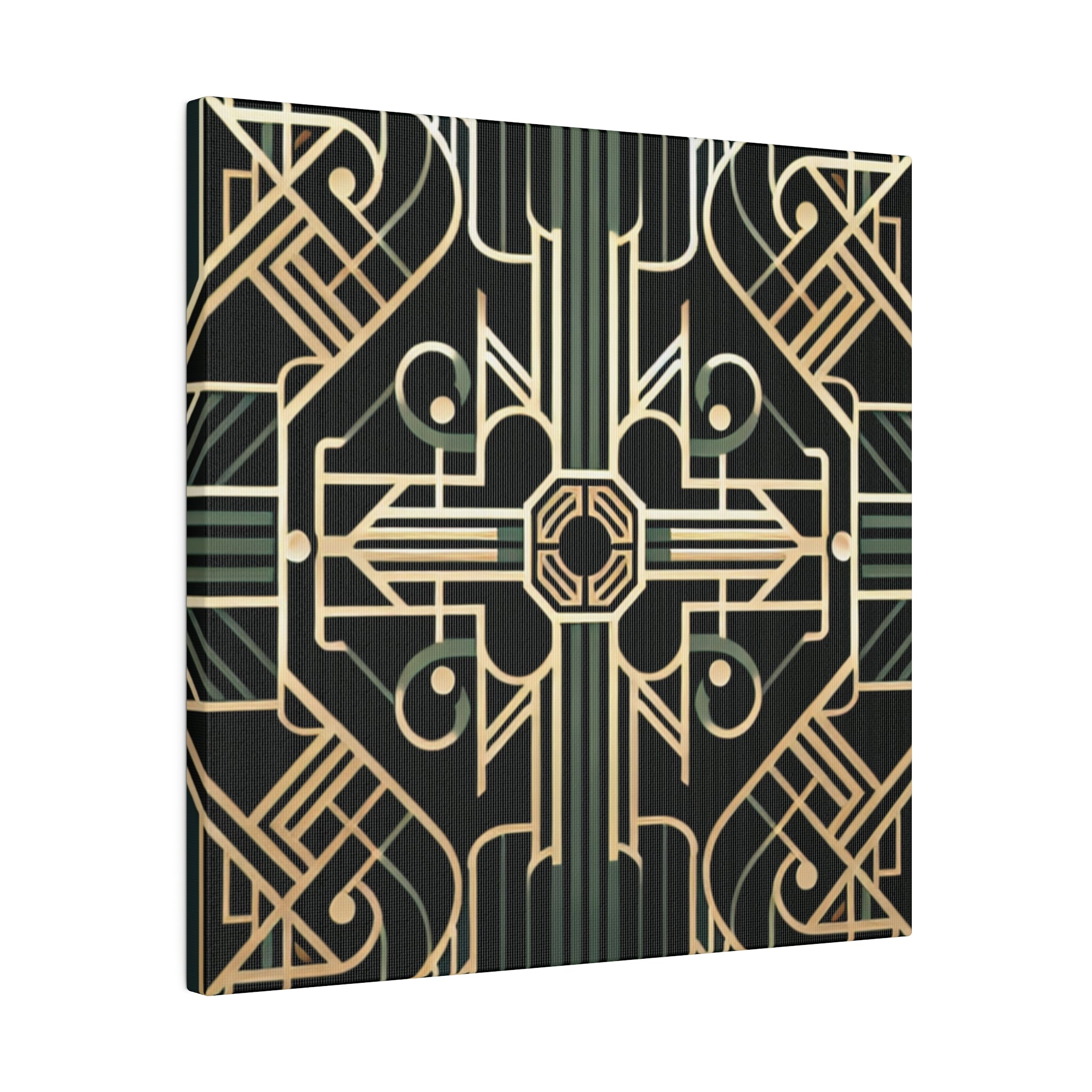 Deco Distinction Elegance Pattern Art Deco Wall Art Canvas