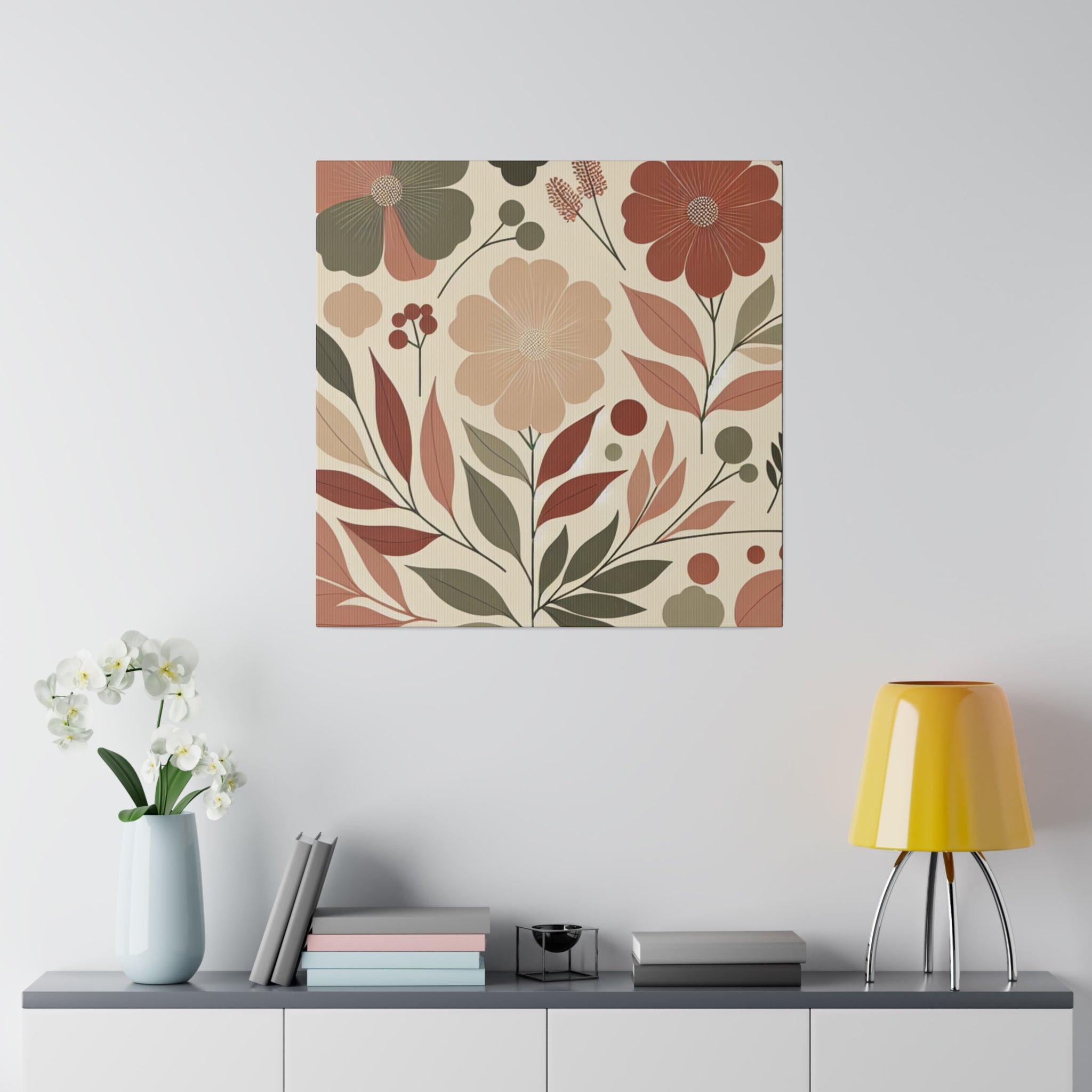 Bloom Whispers Floral Wall Art Boho Artwork Canvas