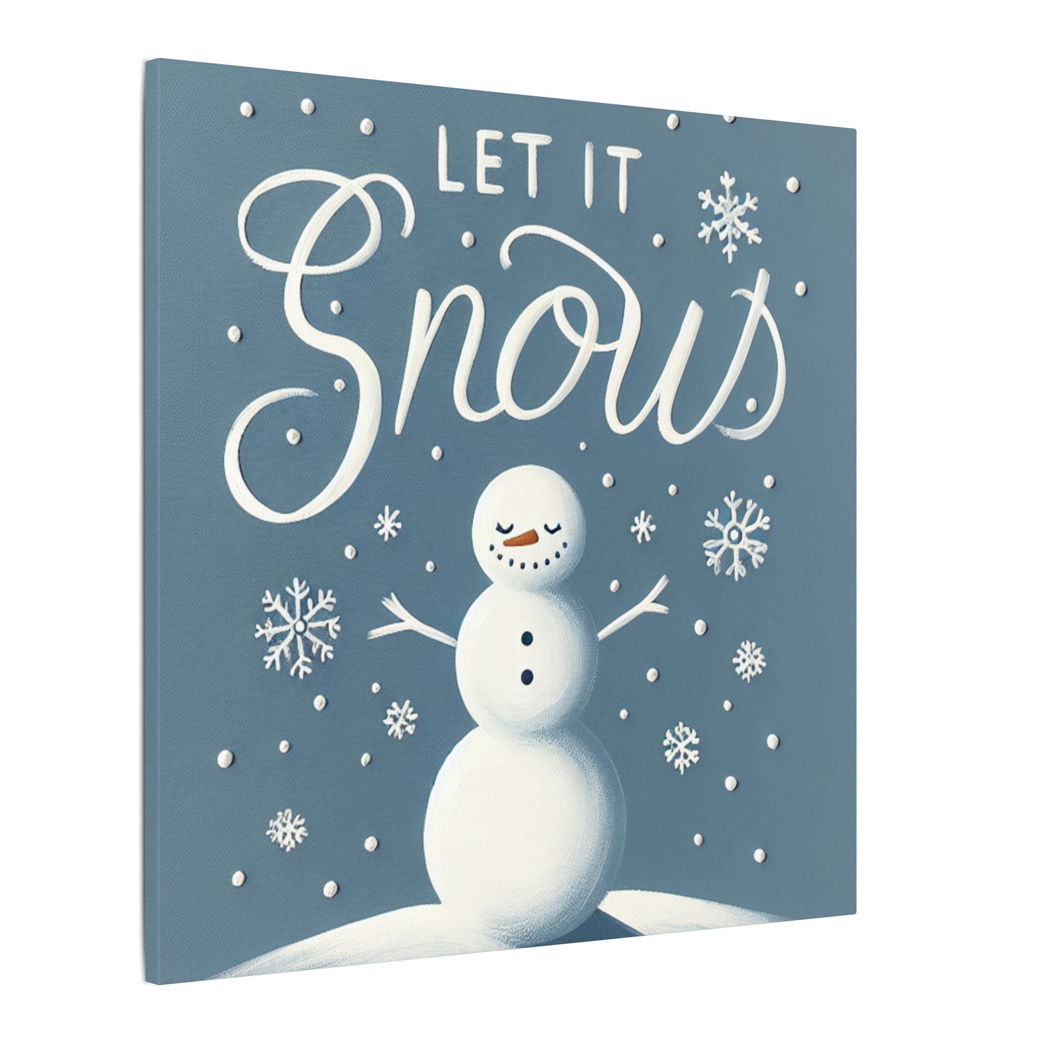 Let It Snow Snowman Canvas