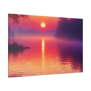 Dawn's Radiant Embrace Sunrise Painting Canvas