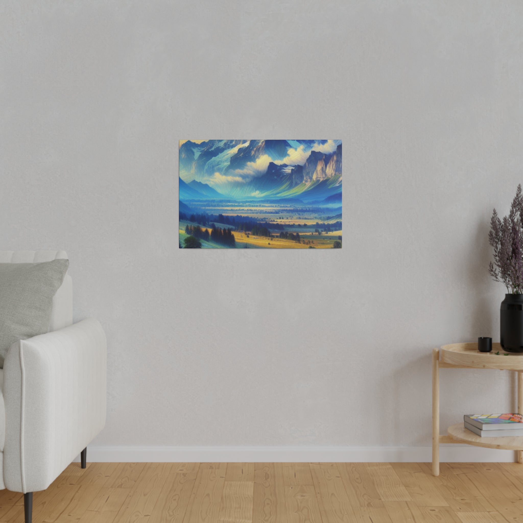 Summit Wonder Mountain Landscape Painting Canvas