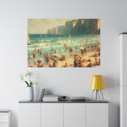 Serene Coastal View Beach Painting Canvas