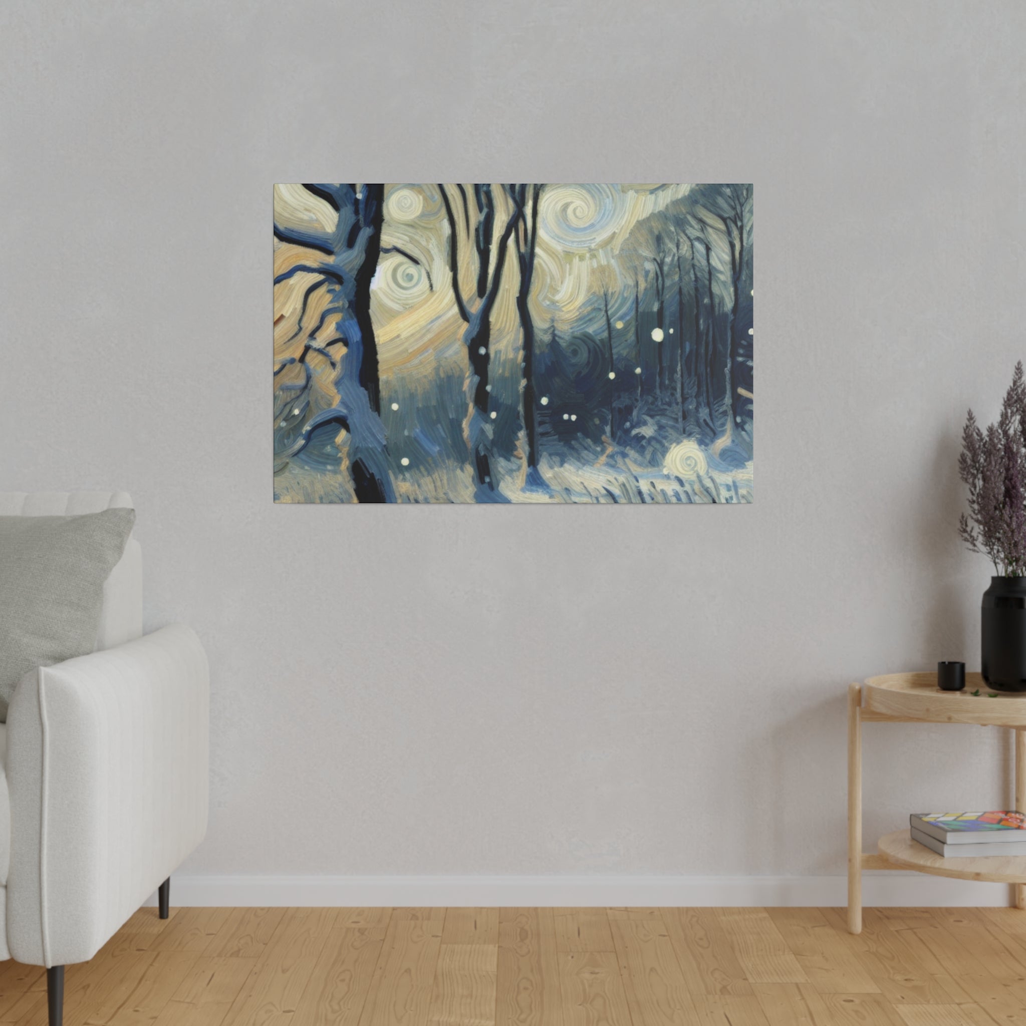 Vintage Snowscape Vision Winter Painting Canvas