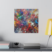 Splatter Art | Rainbow Splash Wall Art | Abstract Painting Canvas