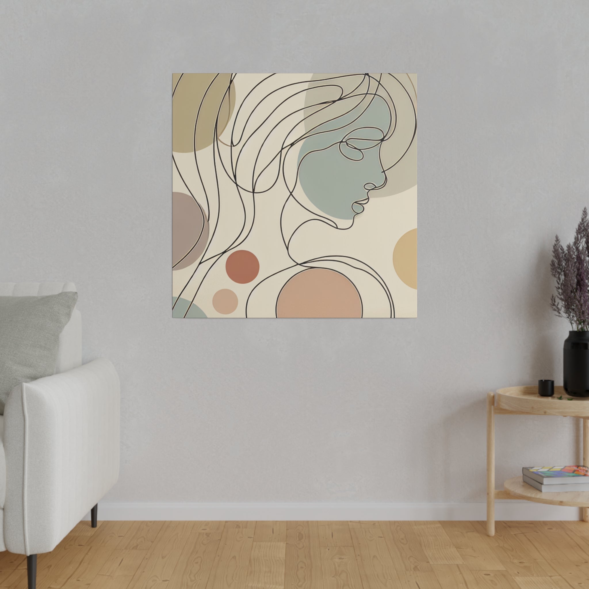 Boho Femininity Symphony Line Art Boho Style Wall Decor Canvas