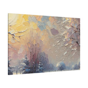 Sun Tinted Alpine Expression Winter Painting Canvas