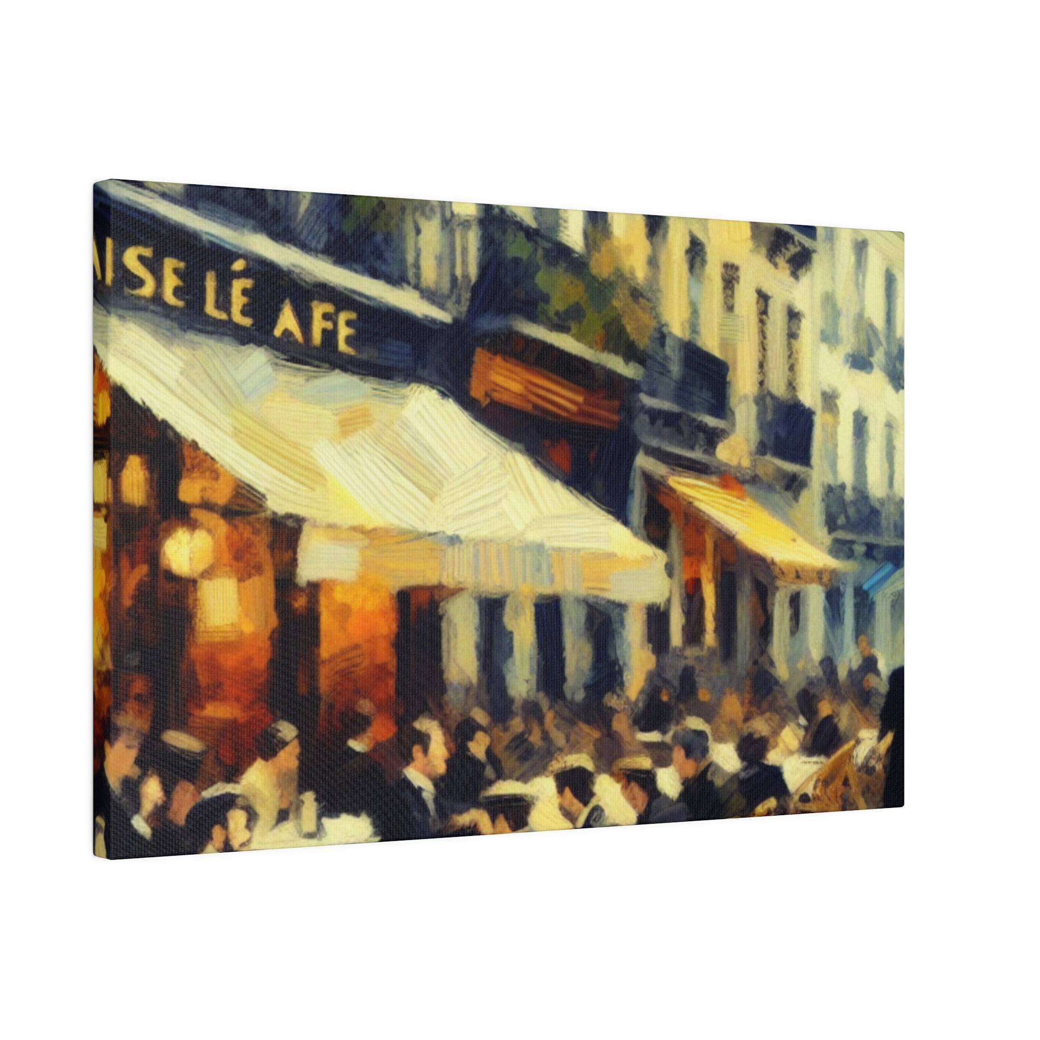 Old Time French Street Cafe Artwork Canvas