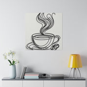 Simplicity Brewed Minimalist Coffee Art Canvas