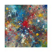 Split Splat Splatter Painting Colorful Abstract Art Canvas