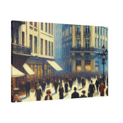 Parisian Palette Symphony Vintage  French Street Painting Canvas