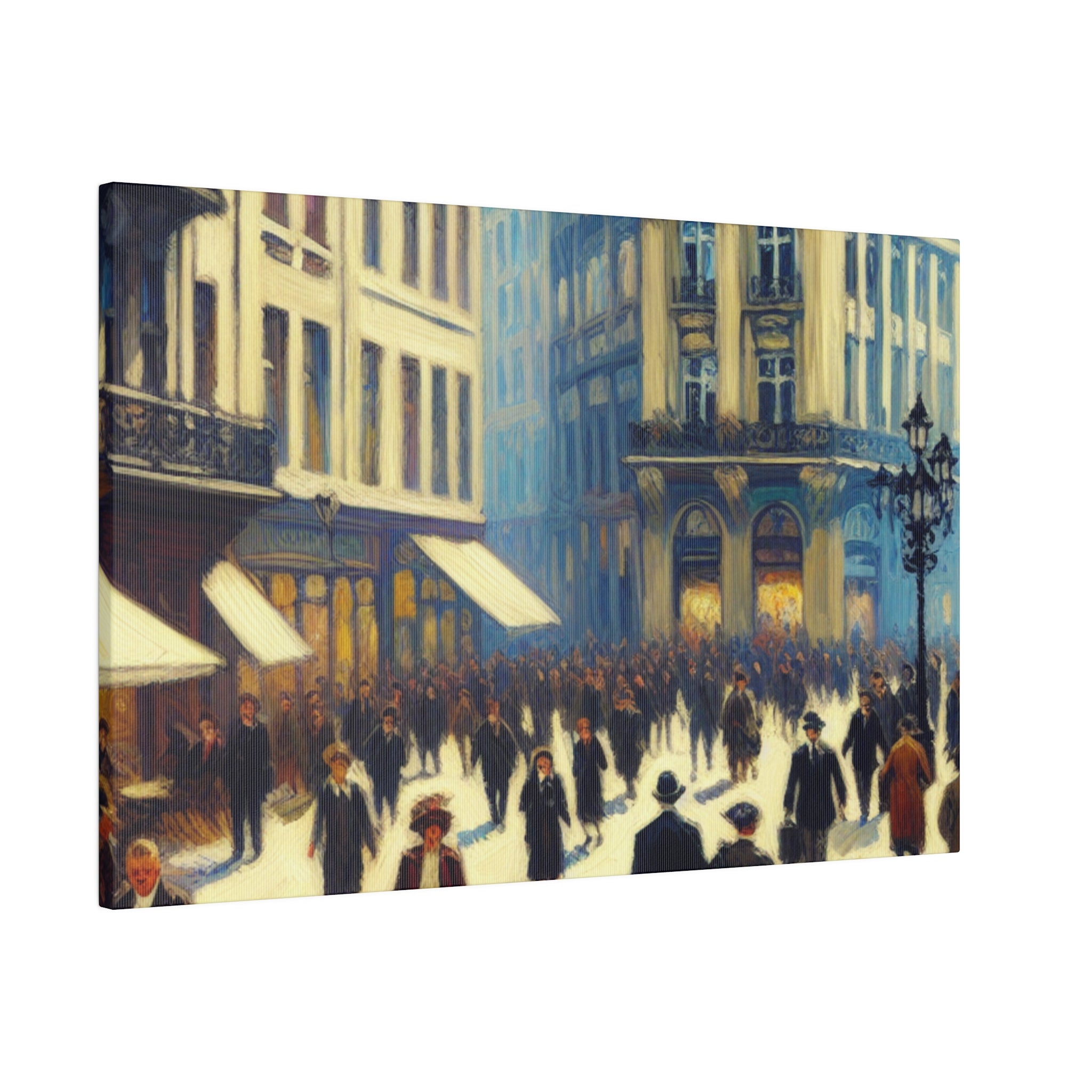 Parisian Palette Symphony Vintage  French Street Painting Canvas