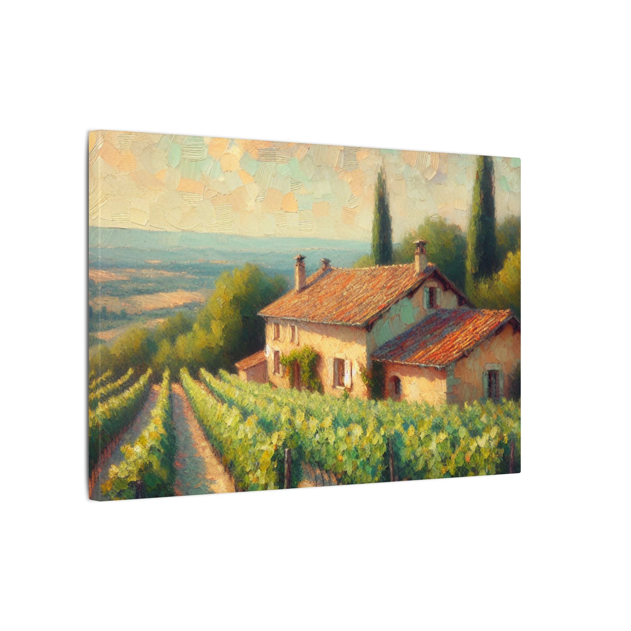 French Vineyard Countryside Canvas