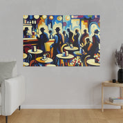 Old Time Expressionist European Cafe Artwork Canvas