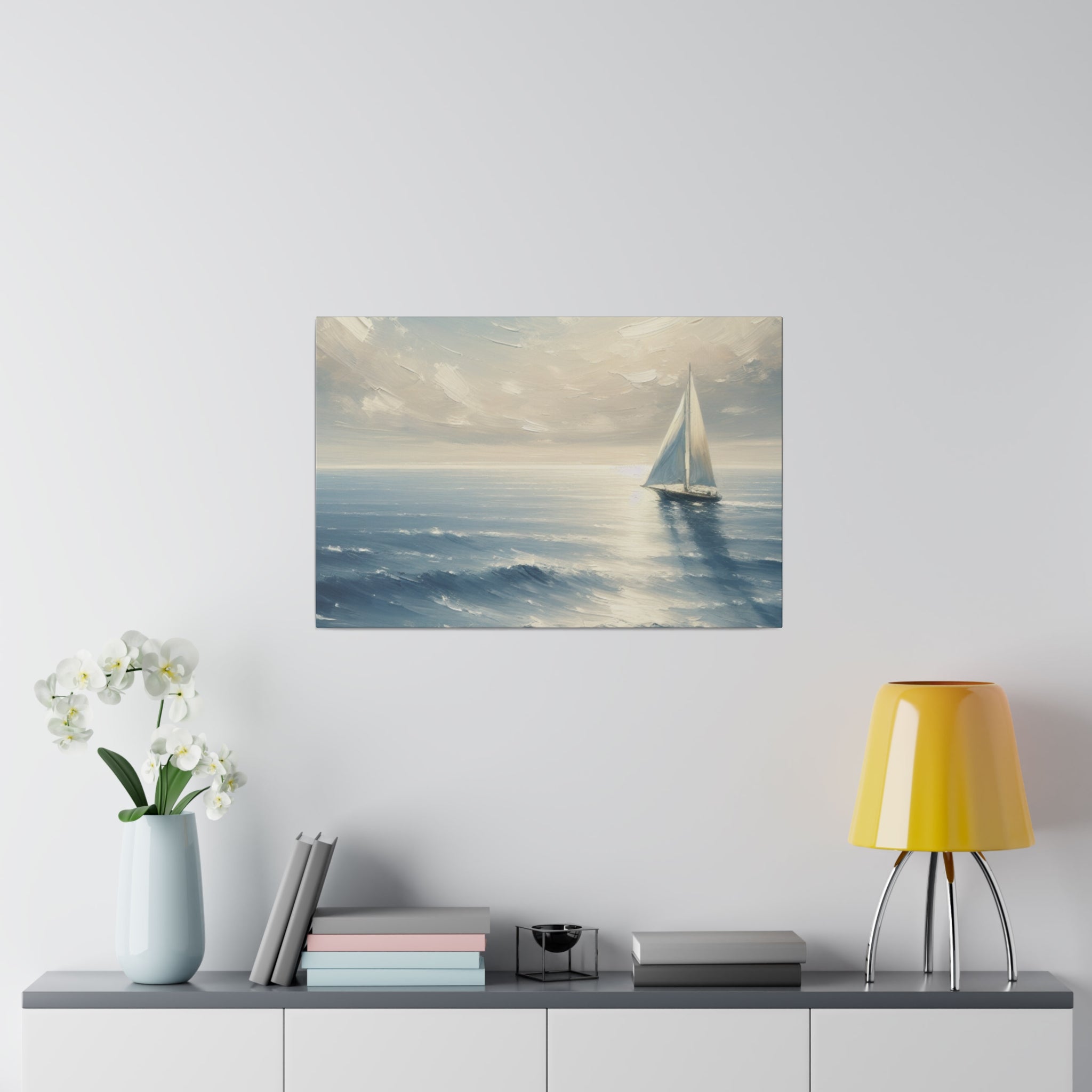 Serenity Sails Sailboat Painting Canvas