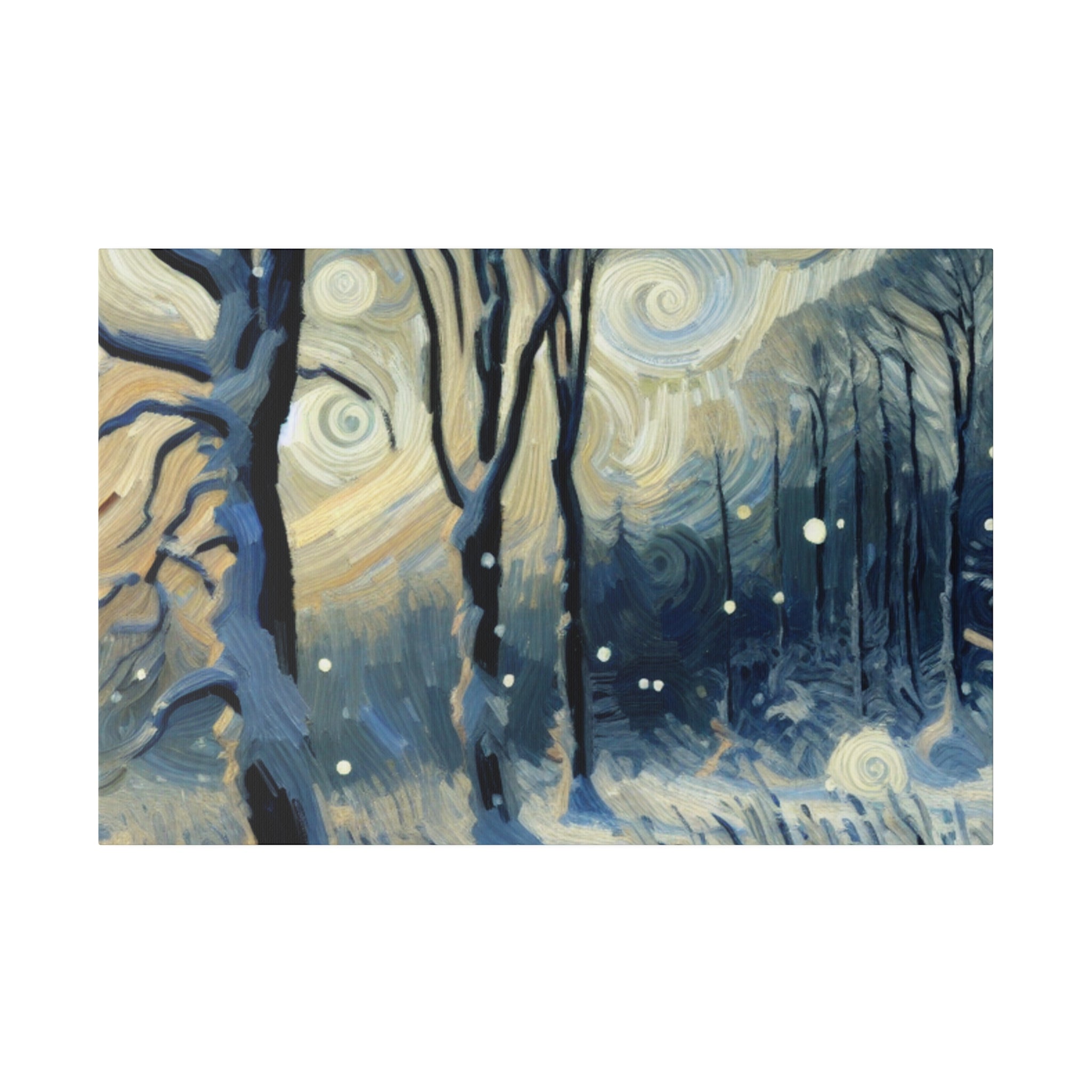 Vintage Snowscape Vision Winter Painting Canvas