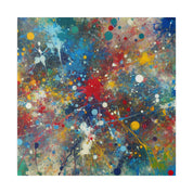 Split Splat Splatter Painting Colorful Abstract Art Canvas