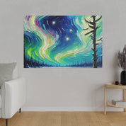 Aurora Frost Brilliance Northern Lights Painting Canvas