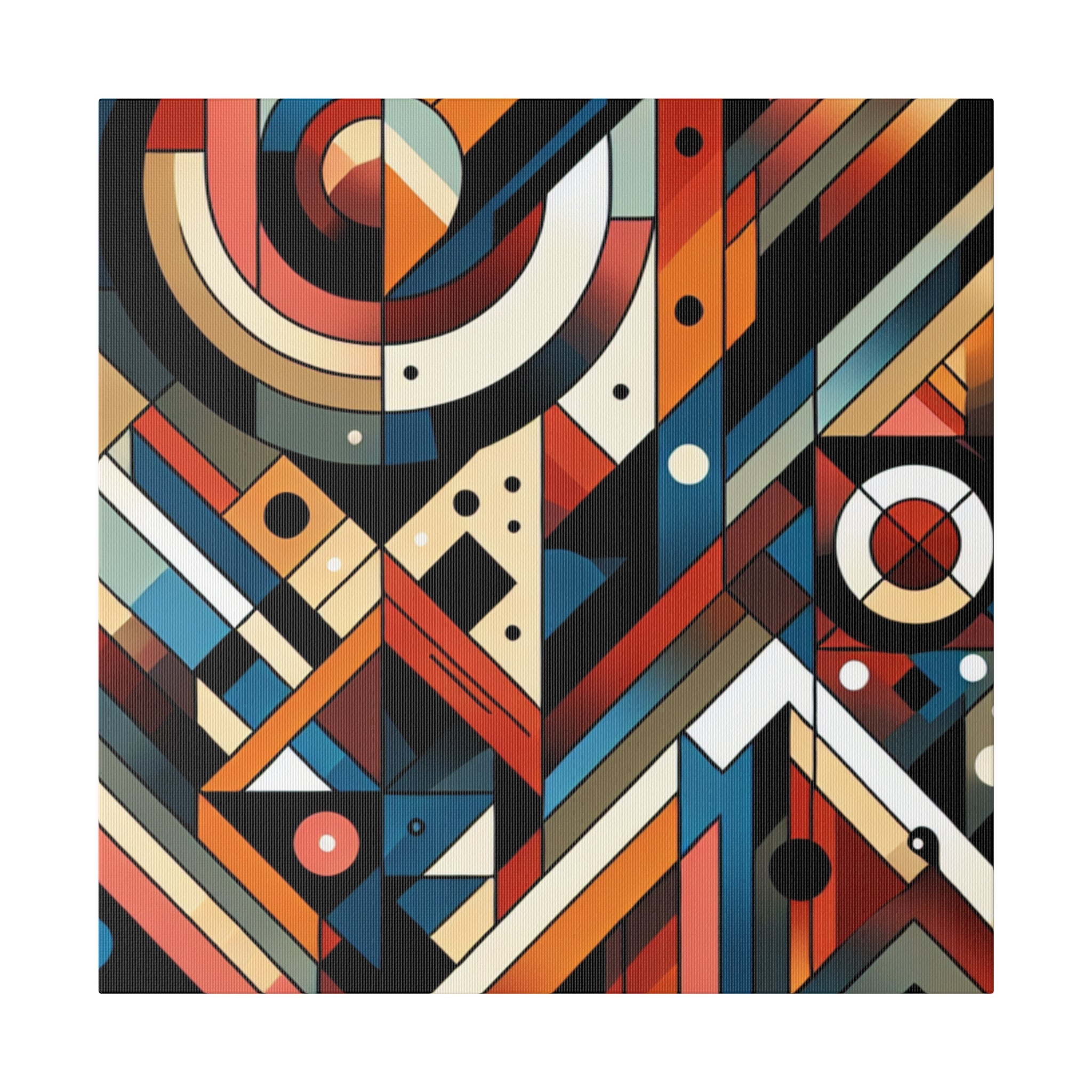 Vibrant Maximalist Symphony Geometric Painting Canvas