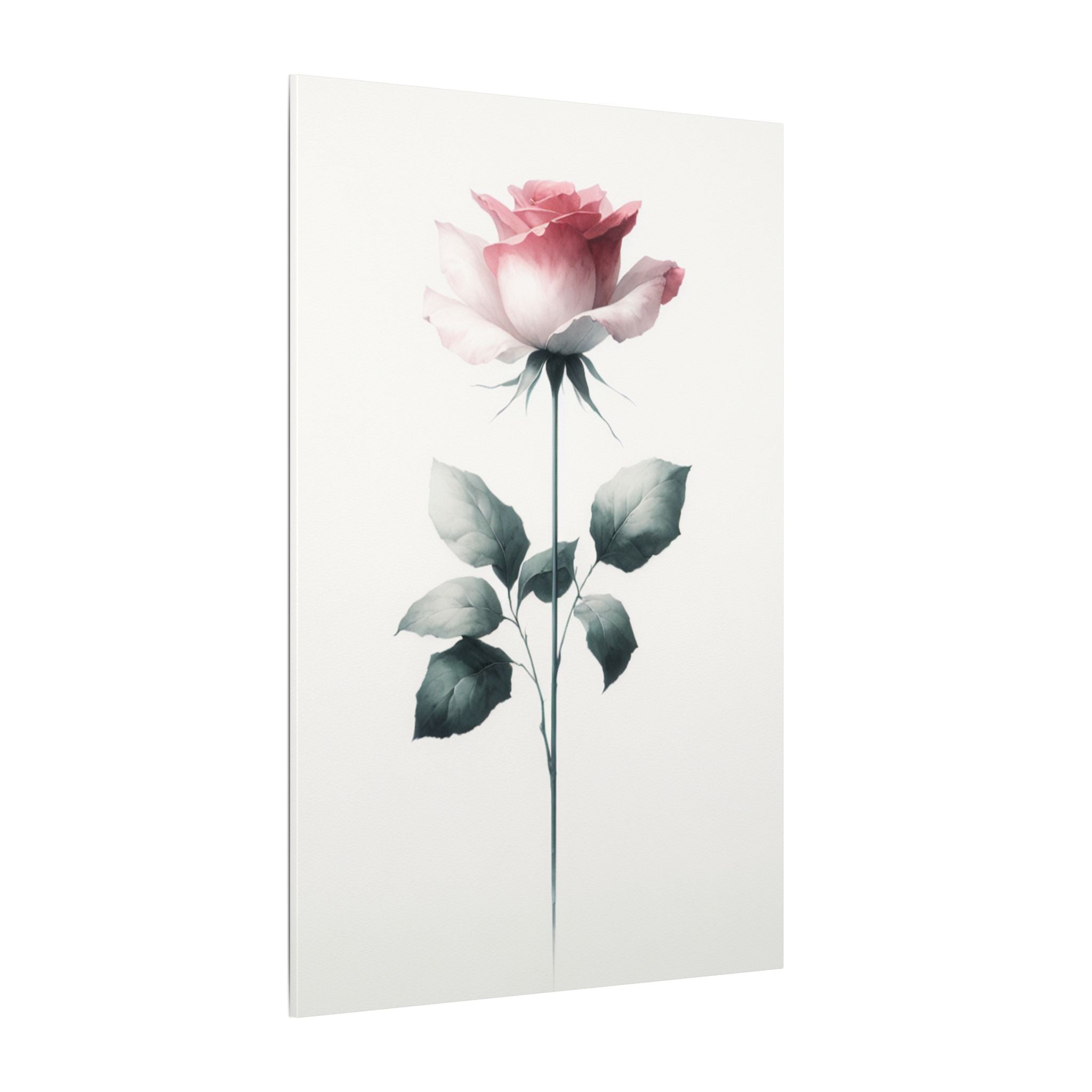 Minimalist Rose Flower Canvas