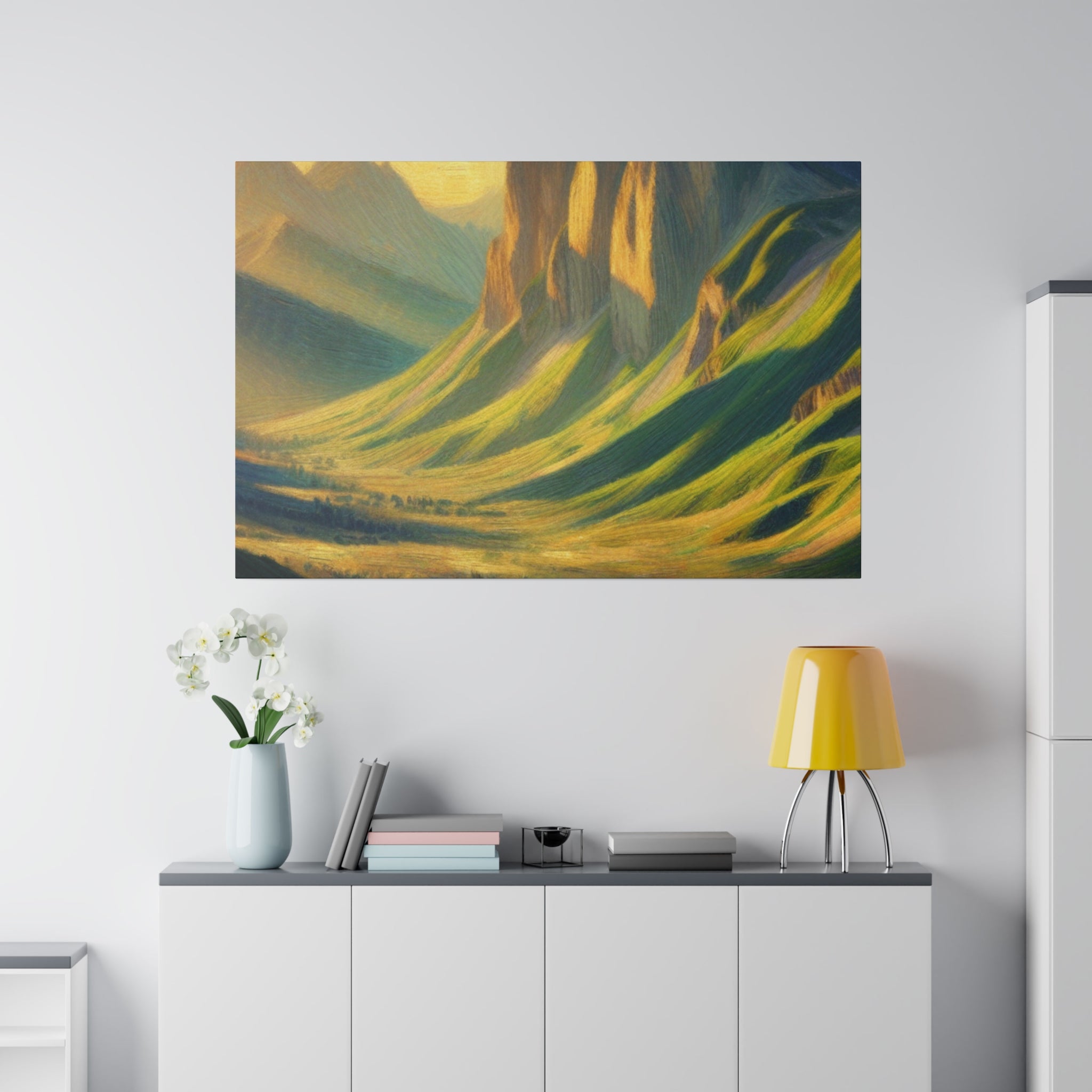 Spectral Peak Odyssey Mountain Landscape Painting Canvas