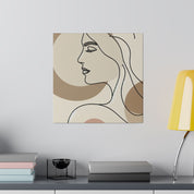 Mystic Silhouette Line Art Boho Style Wall Decor Canvas